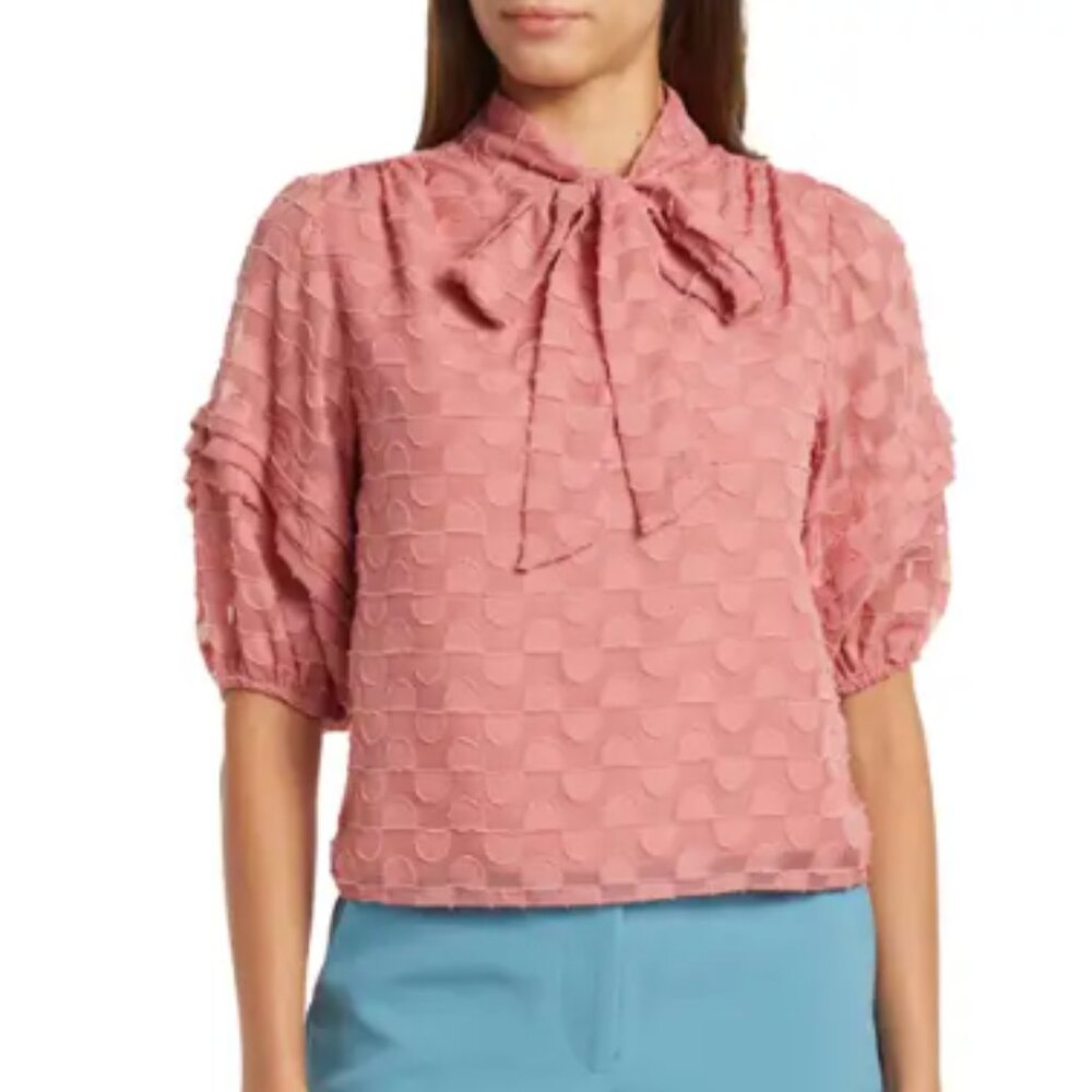 Walter Baker Elsa Puff Sleeve Top - Coral Blush
